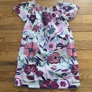LOFT floral on or off shoulder cotton shift dress EUC